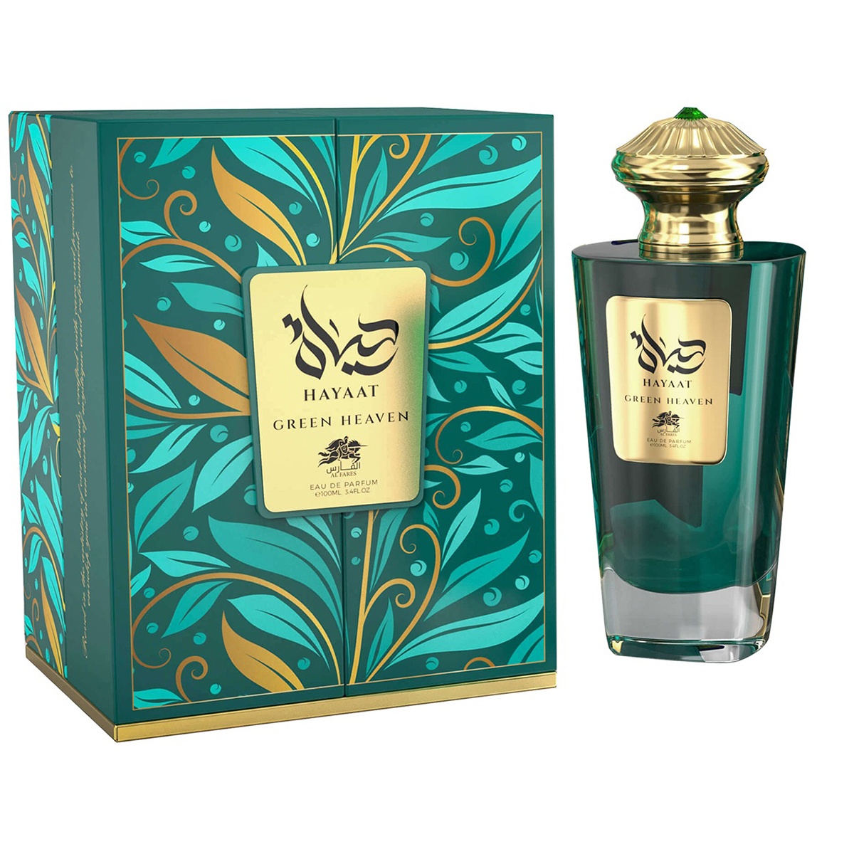 Al Fares - Hayaat Green Heaven, Unisex, Apa de Parfum, 100ml - imagine 3