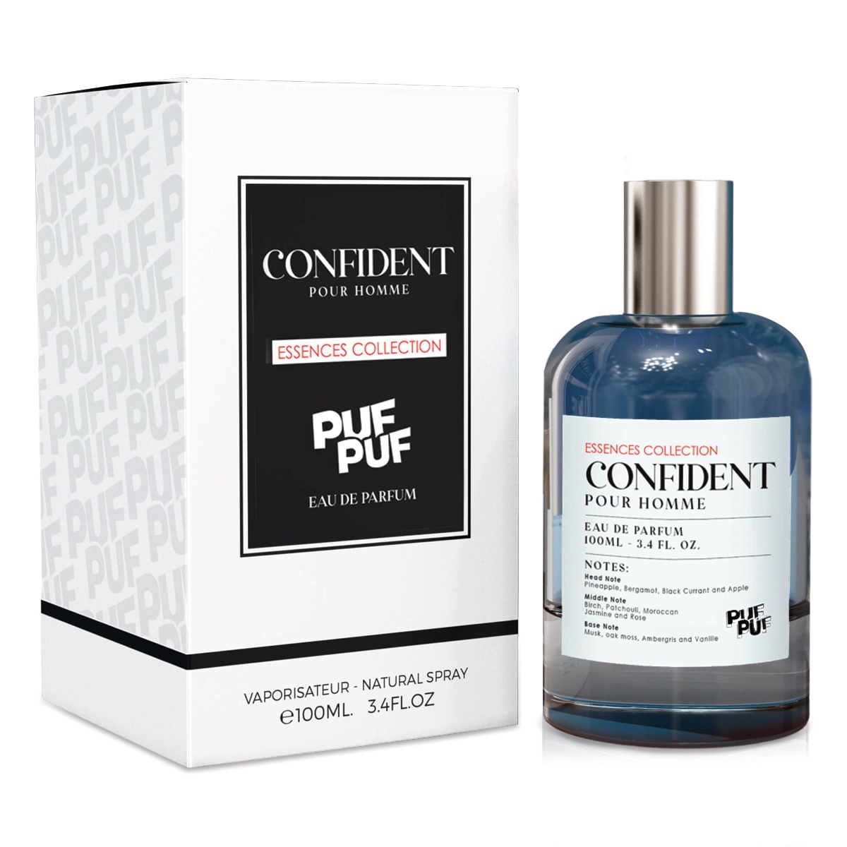 PufPuf - Confident, Barbati, Apa de Parfum, 100ml - imagine 3